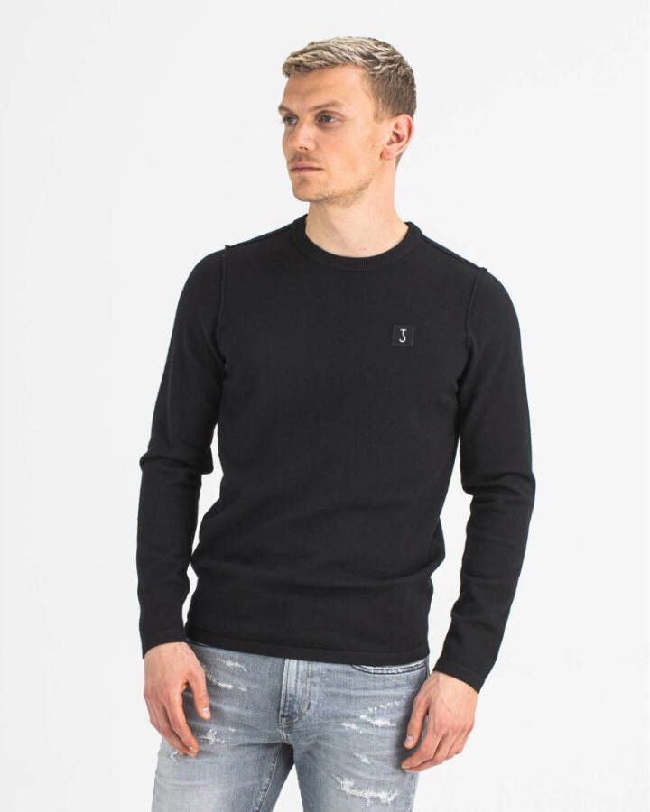 Butcher of Blue fijngebreide regular fit polo Clifden met wol en logo alaska blue - Foto 5