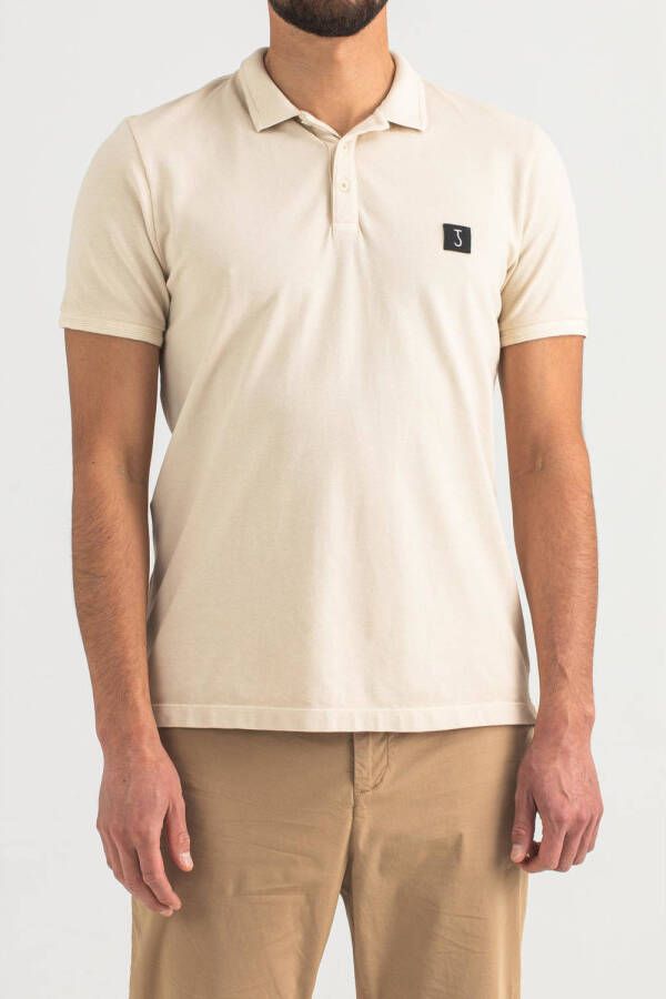 Butcher of Blue regular fit polo van biologisch katoen beige grey