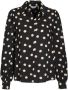 B.Young blouse met stippen BYJOSA zwart gebroken wit rood - Thumbnail 1