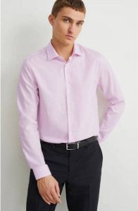 C&A slim fit overhemd roze