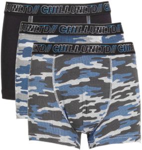 C&A boxershort set van 3 zwart blauw grijs