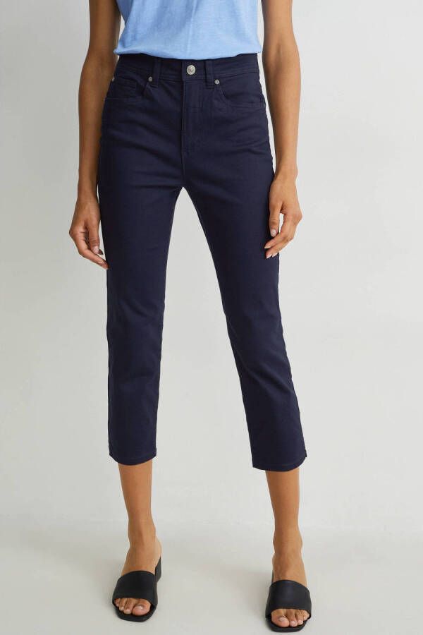 C&A cropped skinny broek donkerblauw