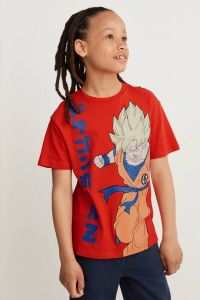 C&A Dragonball T-shirt rood met printopdruk