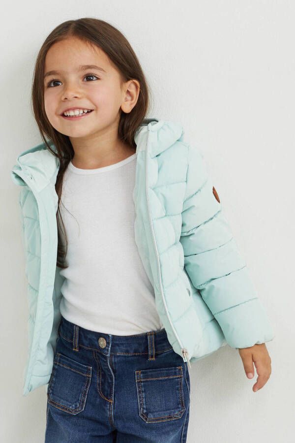 C&A Happy girls Club gewatteerde winterjas mintgroen