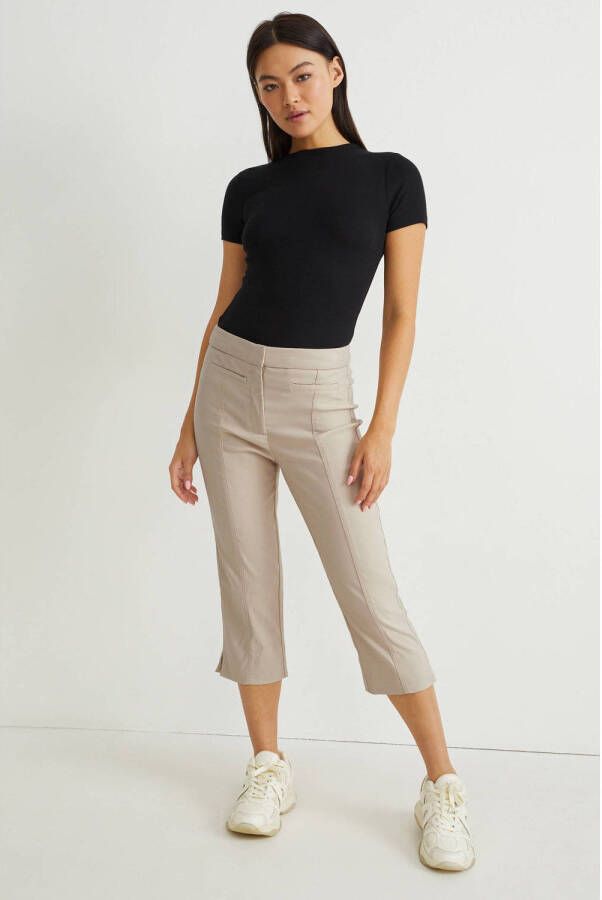 C&A high waist skinny broek beige