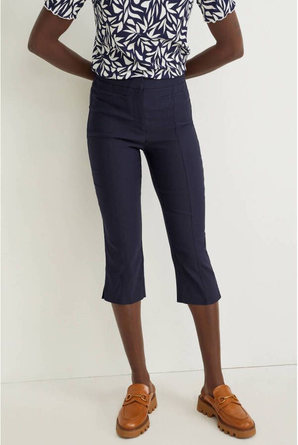 C&A high waist skinny broek donkerblauw