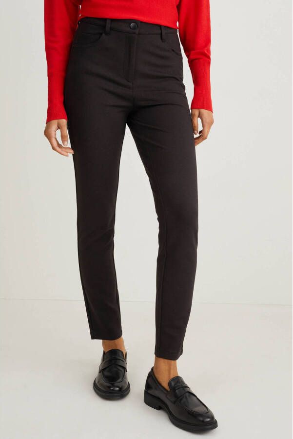 C&A high waist skinny broek zwart