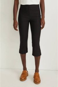 C&A high waist slim fit broek zwart
