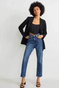 C&A high waist straight fit jeans medium blue denim