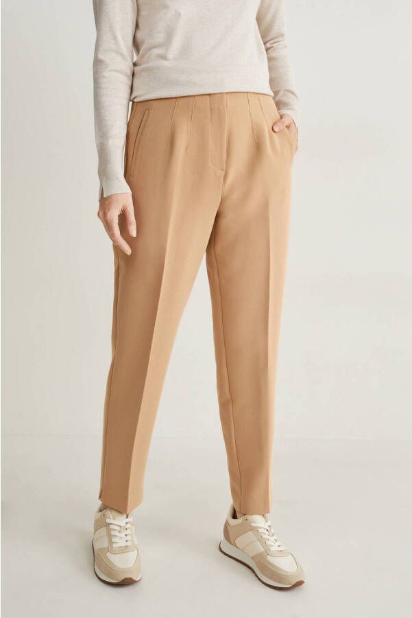 C&A high waist tapered fit pantalon beige