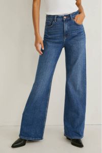 C&A high waist wide leg jeans blauw