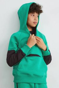 C&A hoodie groen zwart