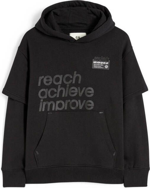 C&A hoodie met tekst zwart