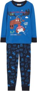 C&A kerst pyjama met printopdruk blauw
