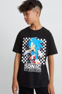 C&A Sonic T-shirt set van 2 zwart wit