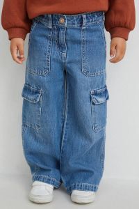 C&A wide leg jeans medium blue denim