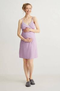 C&A zwangerschaps- en voedingsnachthemd lila