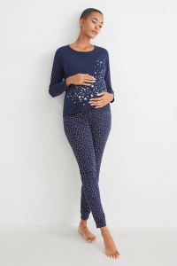 C&A zwangerschapspyjama met printopdruk donkerblauw