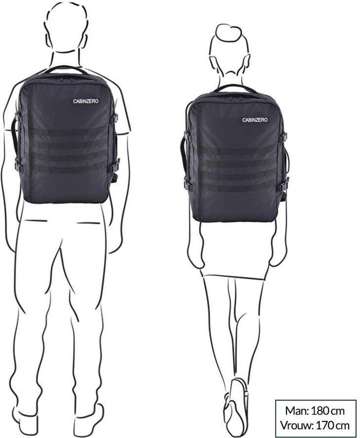 CabinZero rugzak Military Lightweight 44L donkerblauw - Foto 2