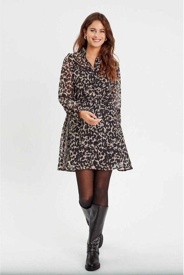 Cache jurk zwart beige - Foto 3