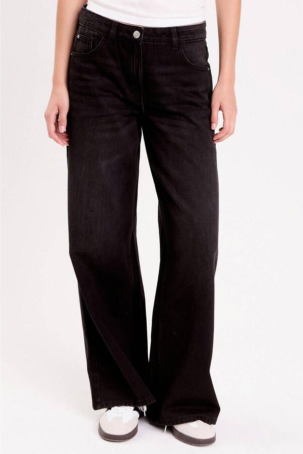 Cache baggy jeans black denim