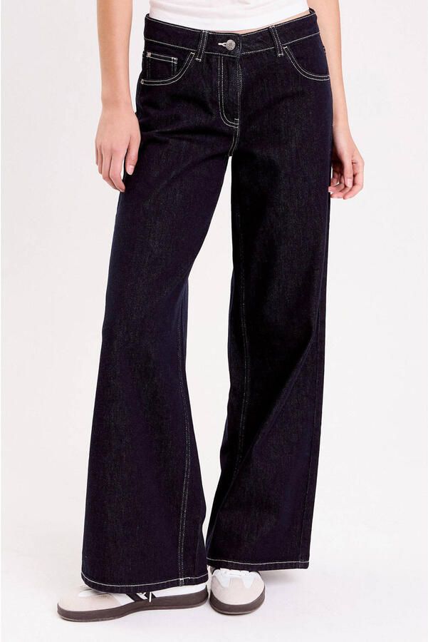 Cache baggy jeans dark blue denim - Foto 2