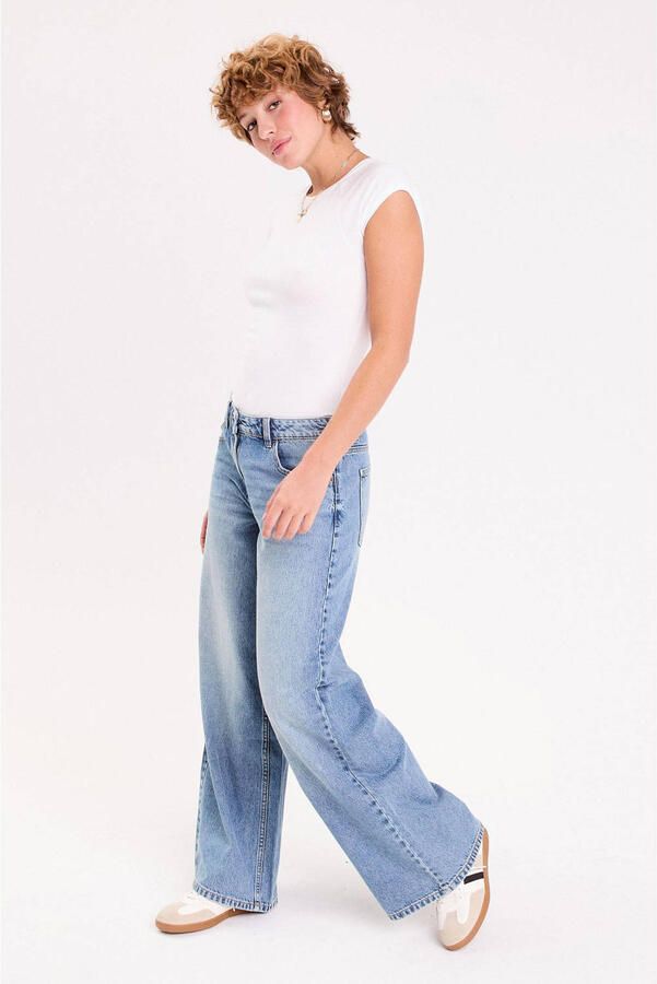 Cache baggy jeans medium blue denim - Foto 3