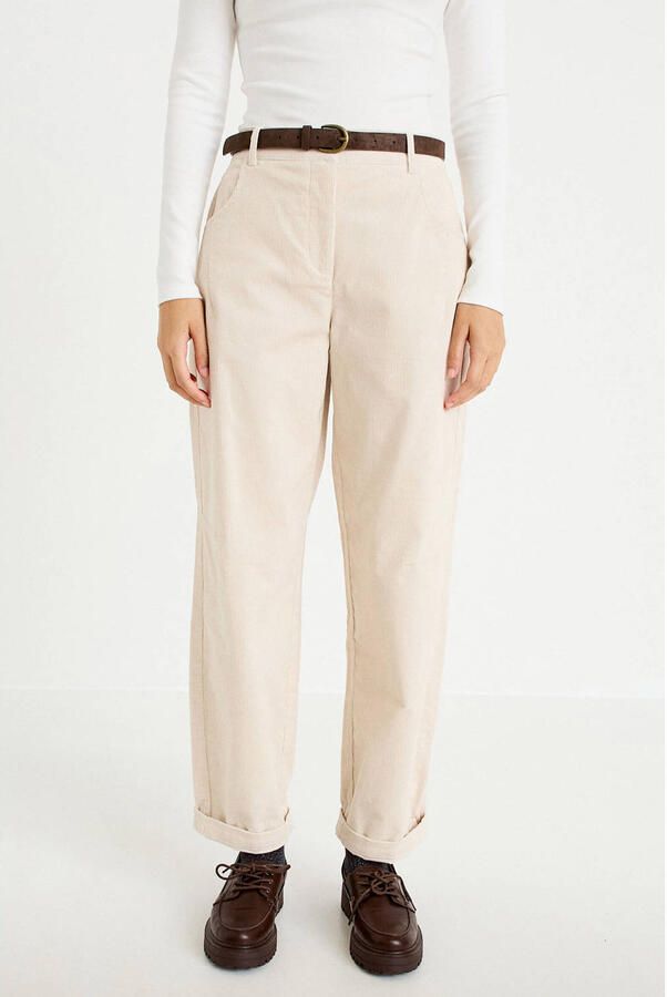 Cache barrel broek ecru