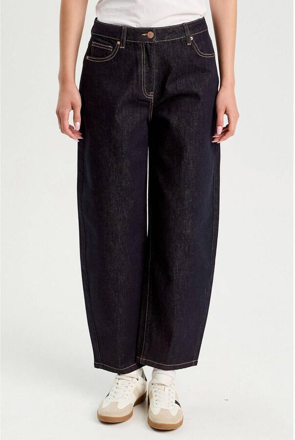 Cache barrel jeans dark blue denim