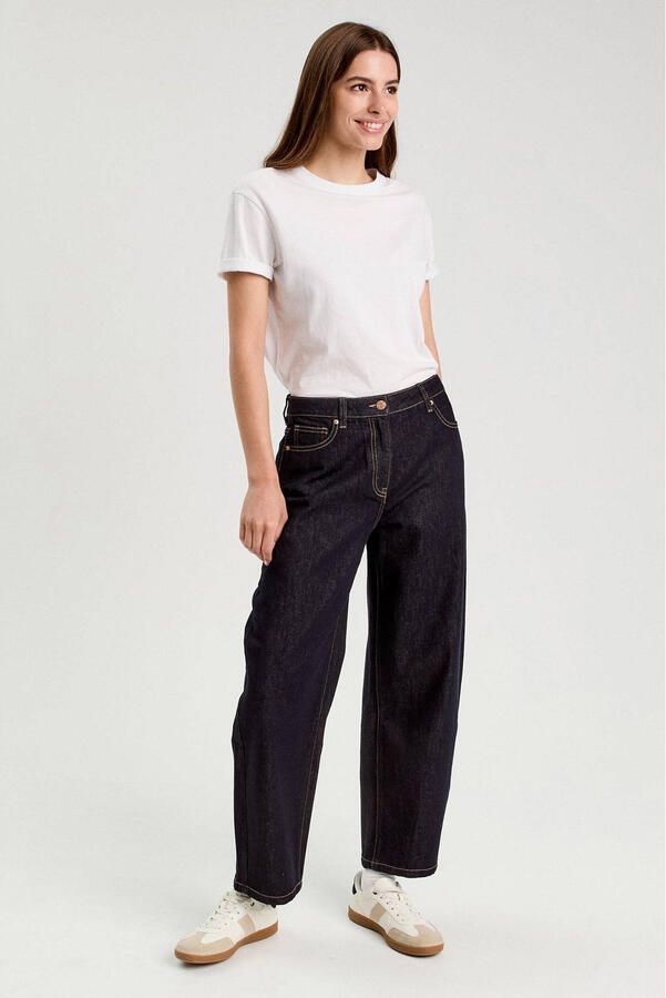 Cache barrel jeans dark blue denim - Foto 3