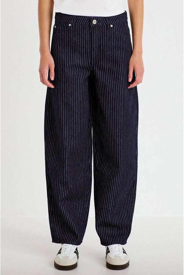 Cache barrel jeans donkerblauw