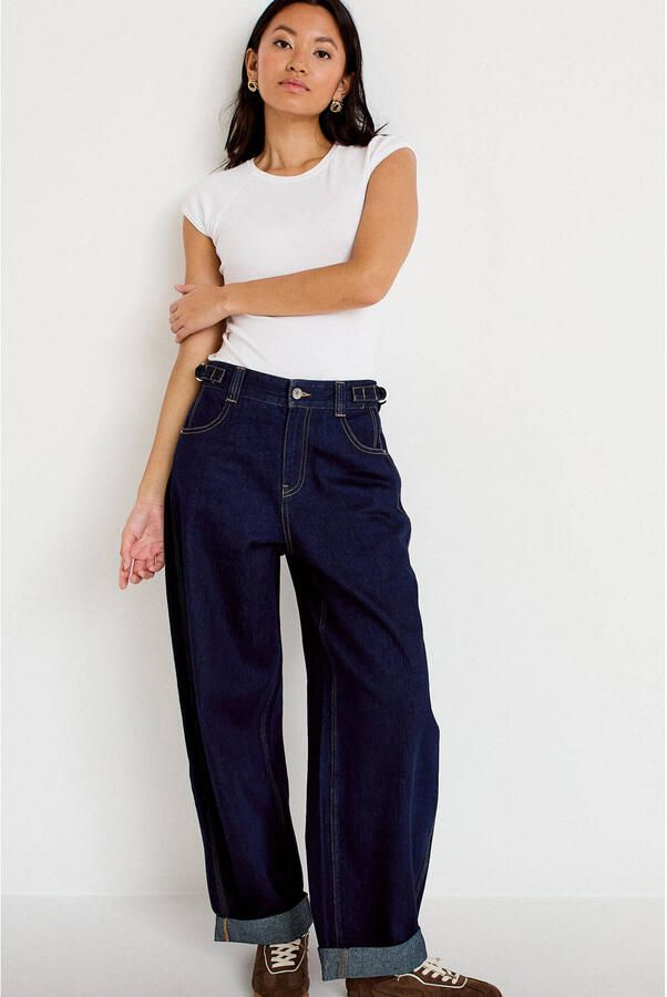 Cache barrel jeans donkerblauw - Foto 2