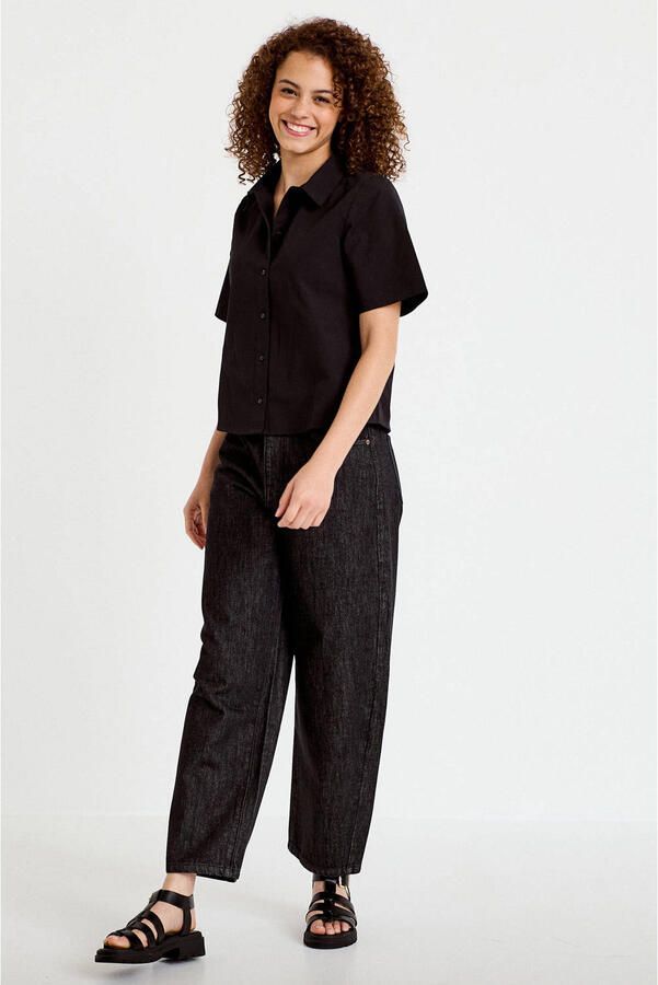 Cache barrel jeans zwart - Foto 2