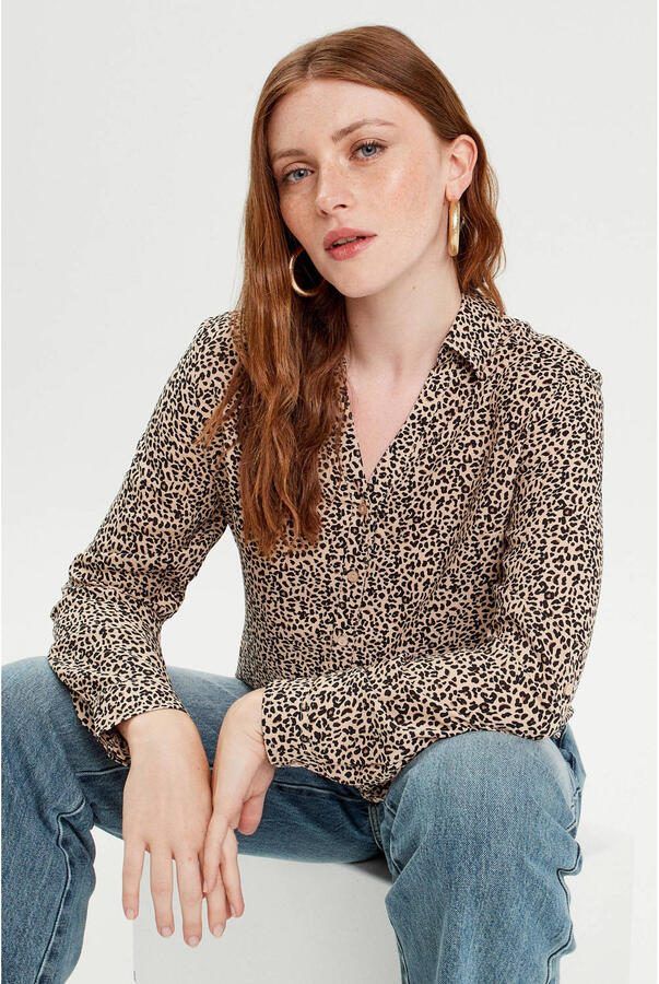 Cache blouse beige
