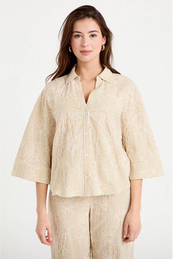 Cache blouse beige