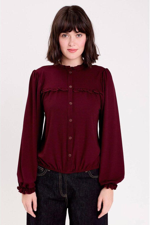 Cache blouse donkerrood