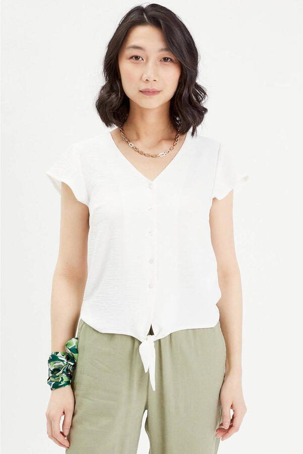 Cache blouse ecru