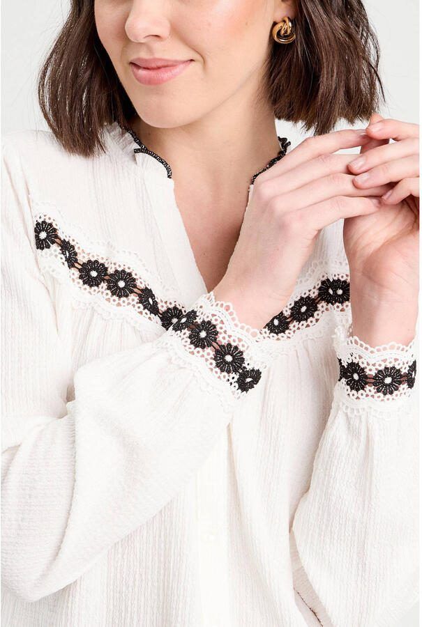 Cache blouse ecru - Foto 2
