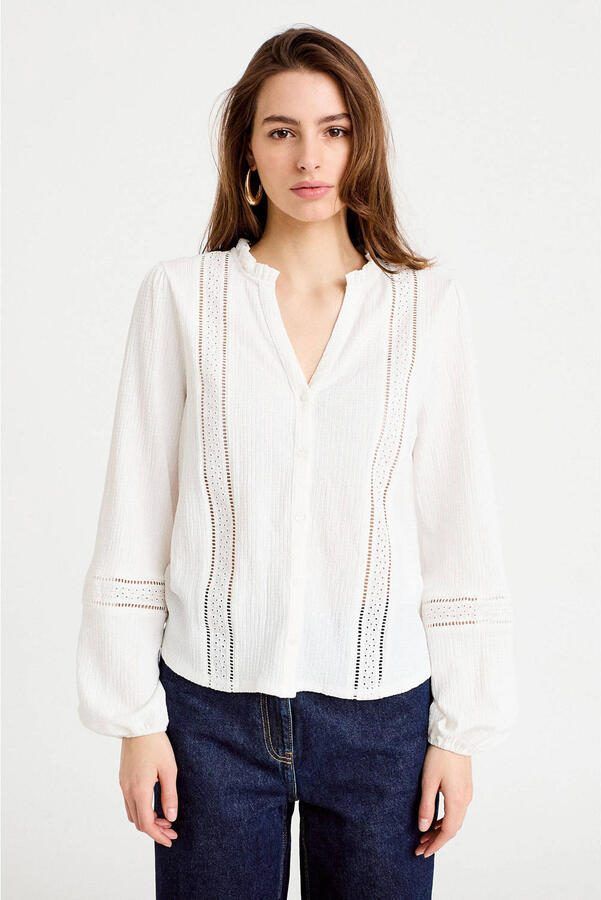 Cache blouse ecru