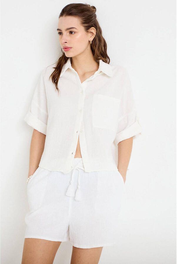 Cache blouse ecru