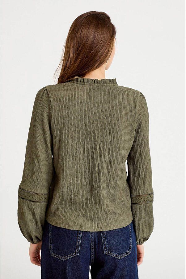 Cache blouse groen - Foto 2