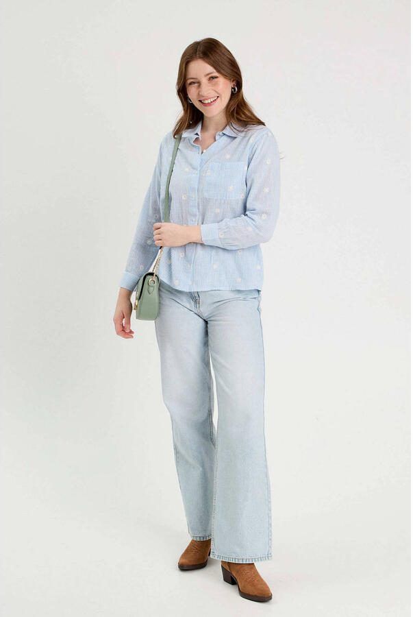 Cache blouse lichtblauw - Foto 2