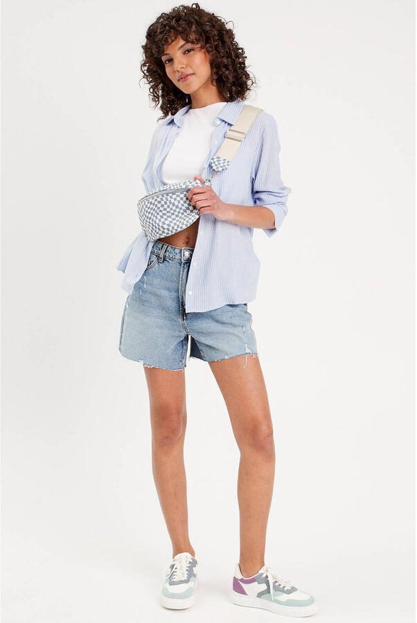 Cache blouse lichtblauw - Foto 2
