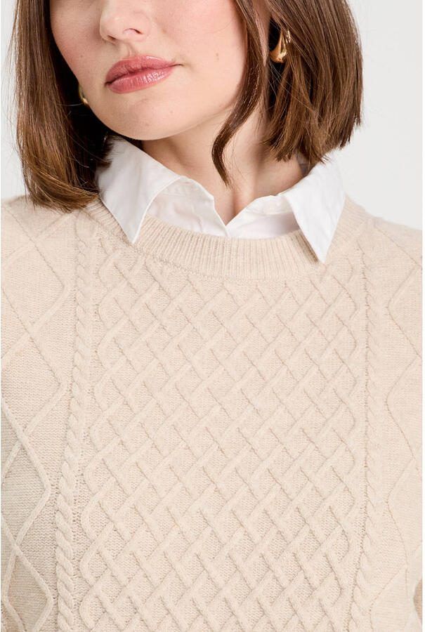 Cache blouse trui beige wit - Foto 2