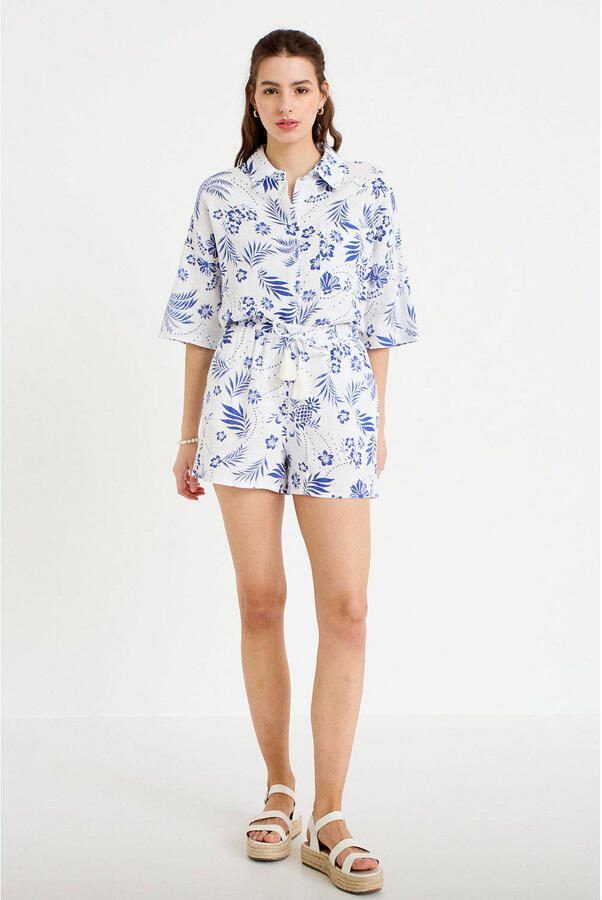 Cache blouse wit blauw - Foto 2