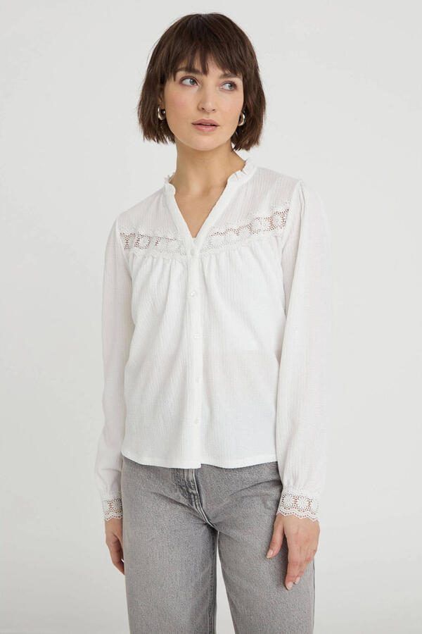 Cache blouse wit