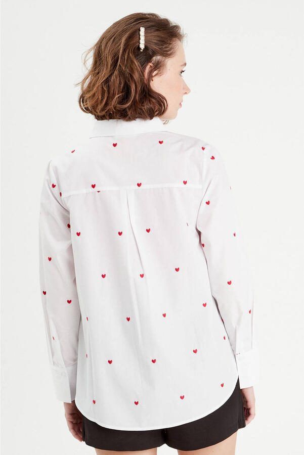 Cache blouse wit met hartjes - Foto 3