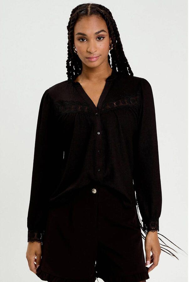 Cache blouse zwart - Foto 3