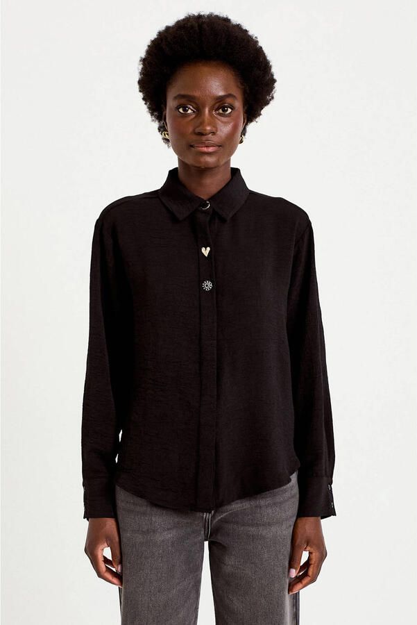 Cache blouse zwart