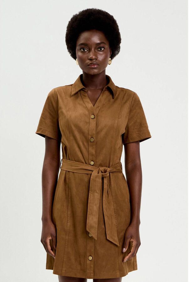Cache blousejurk bruin